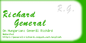 richard general business card
