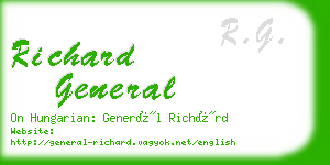 richard general business card